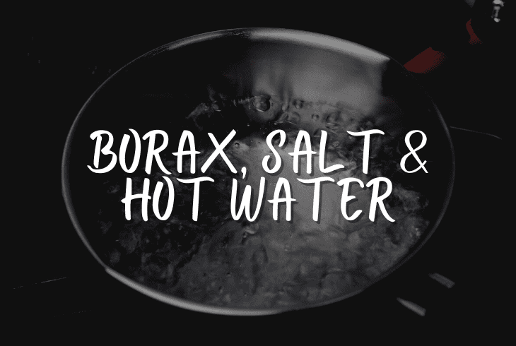 borax salt and hot water