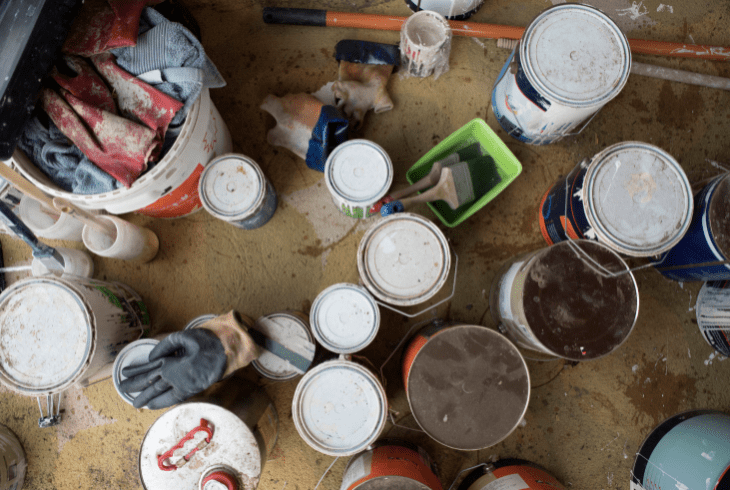 store the remaining paint in the house