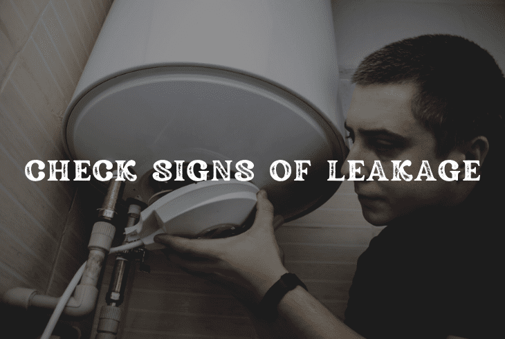 check signs of a leakage