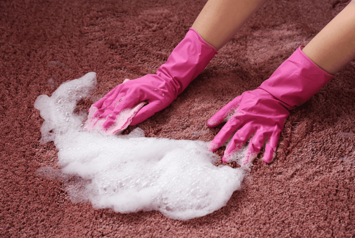 excess cleaning foam