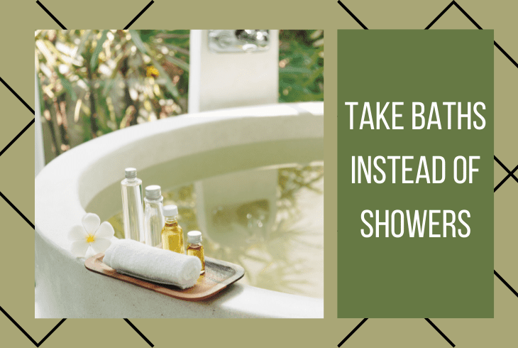 take baths instead