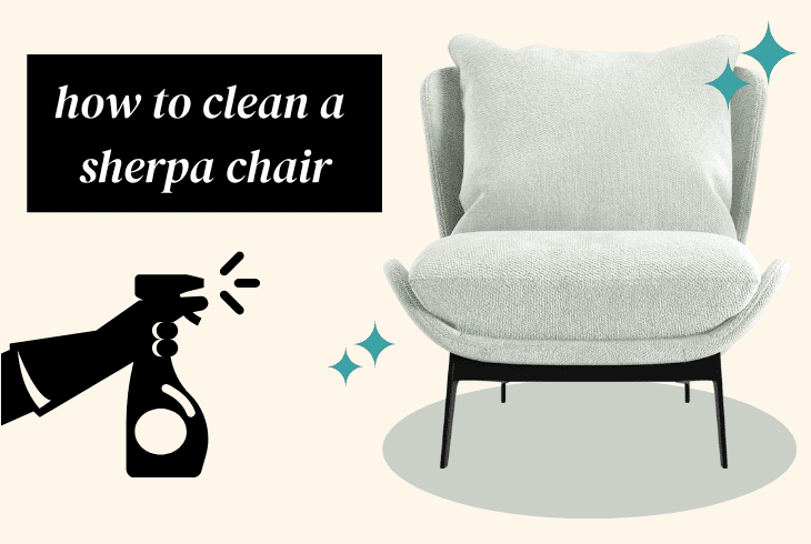 how to clean sherpa chair