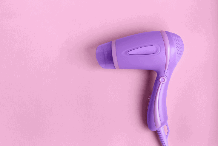 use a blow dryer
