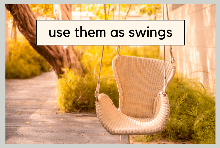 use as swings