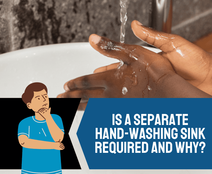 separate sink for handwashing