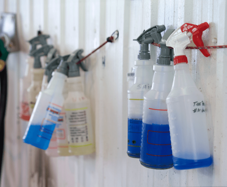 use cleaning solutions