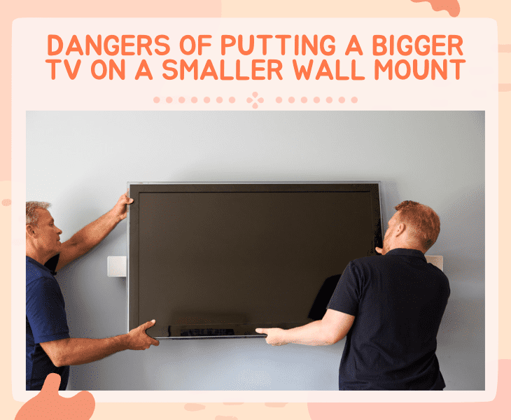 dangers putting big tv in small mount