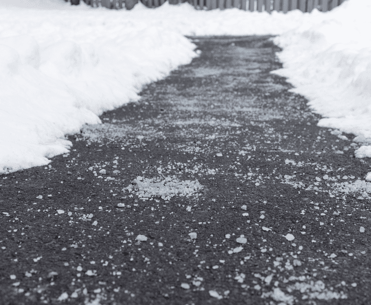 ice melt in driveway