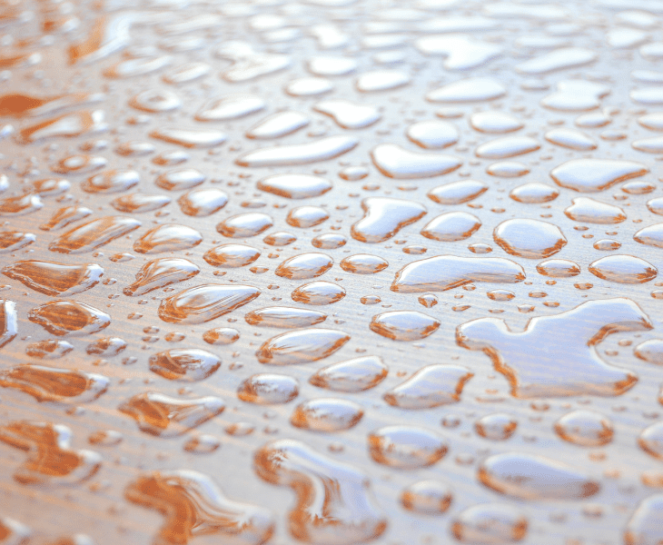 moisture on surface