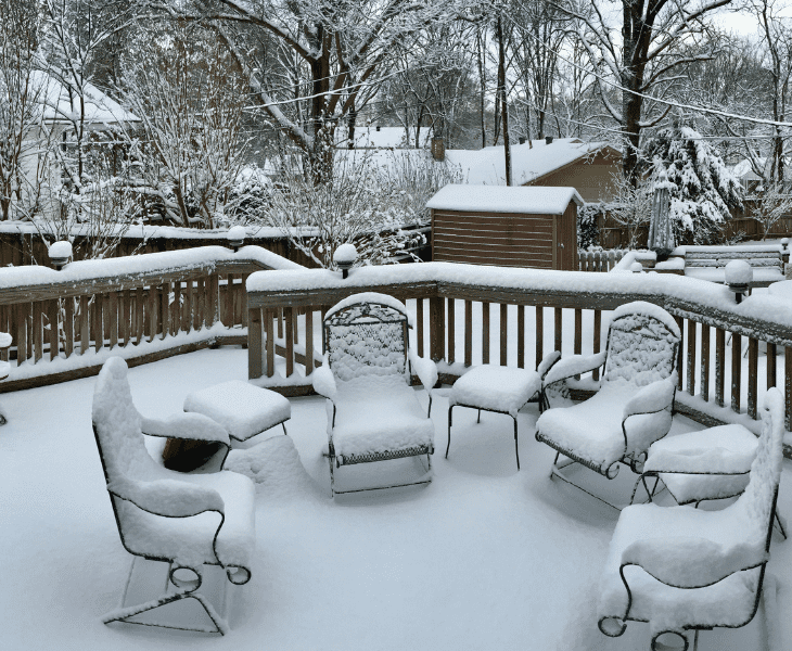 furniture in cold weather
