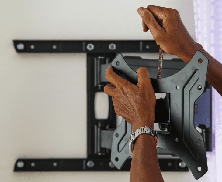 determine height tv mount