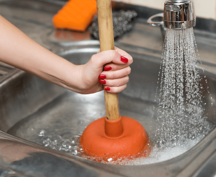 using a plunger