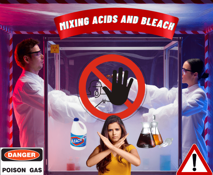mixing bleach and acids