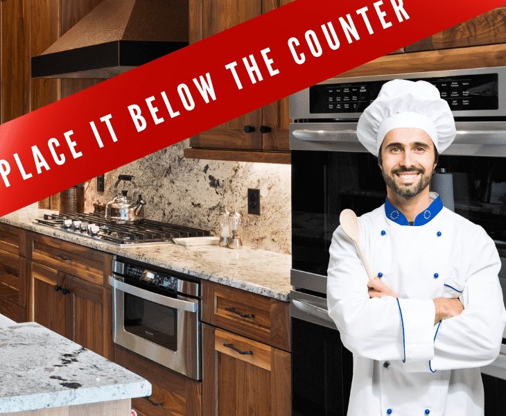 place it below counter
