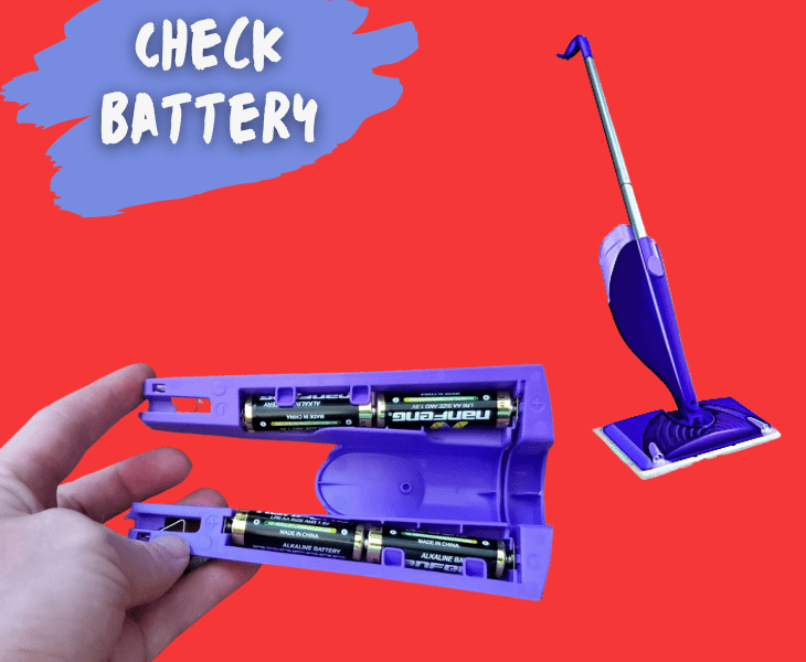 check the battery if damaged