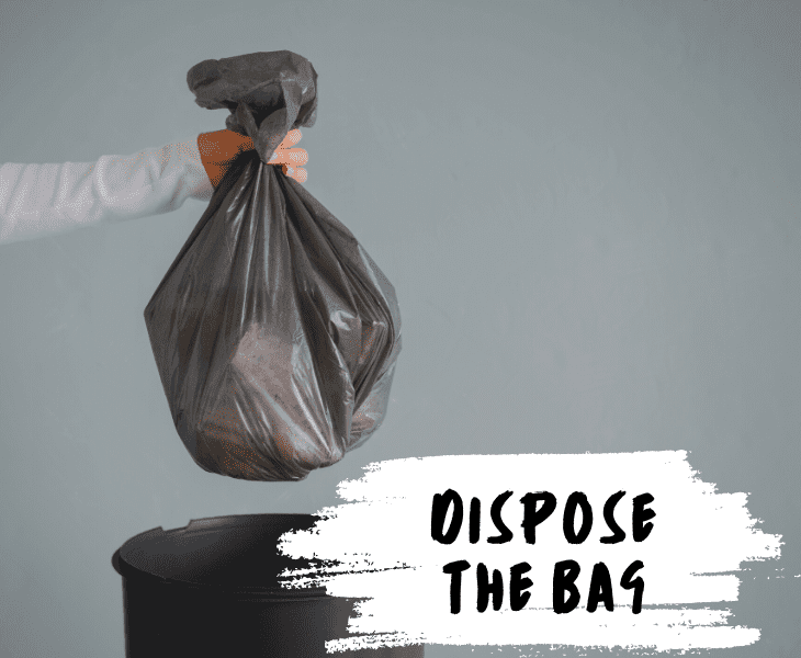 dispose of the bag