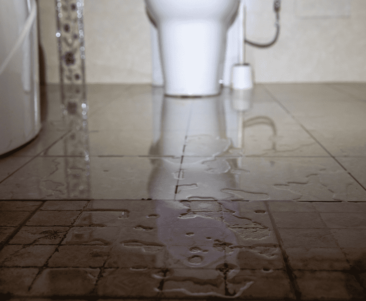 how to clean up overflowed water
