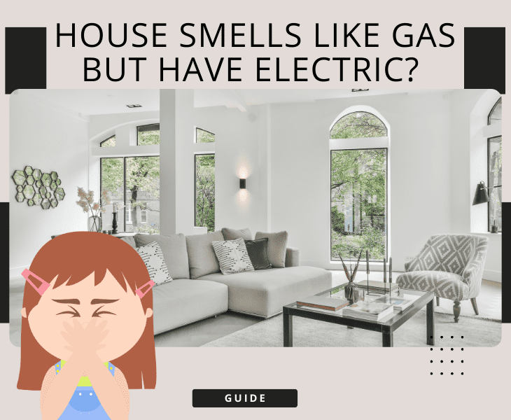 house smells like gas but have electric