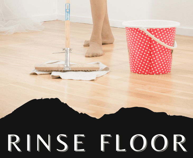 rinse the floor