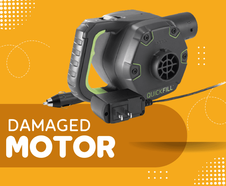 the damaged motor