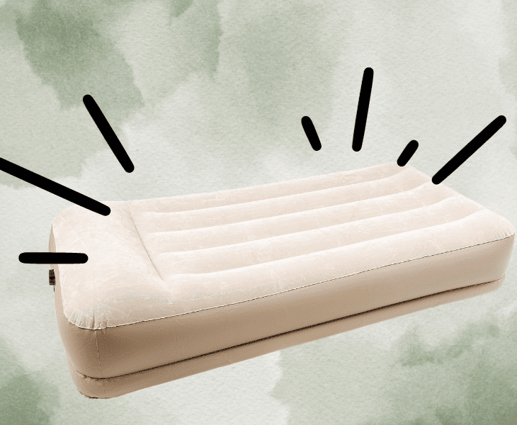 air mattress with bursting effect