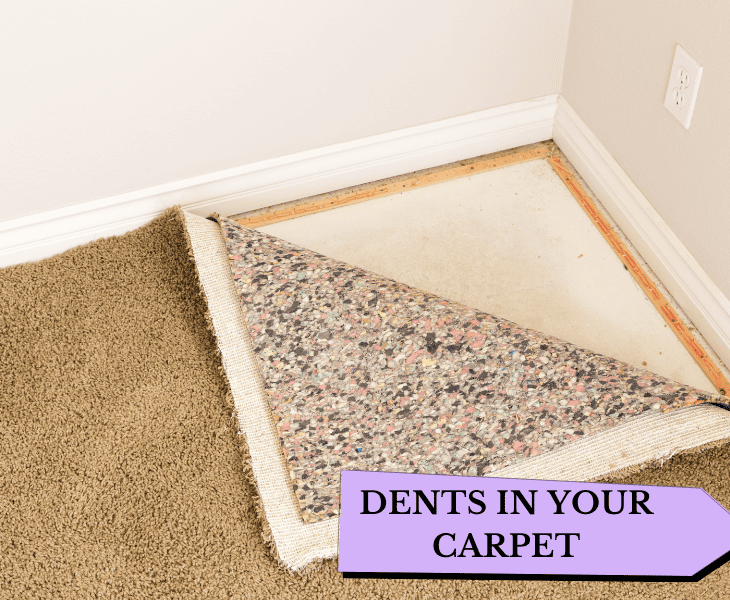 dents on carpet cause by furniture