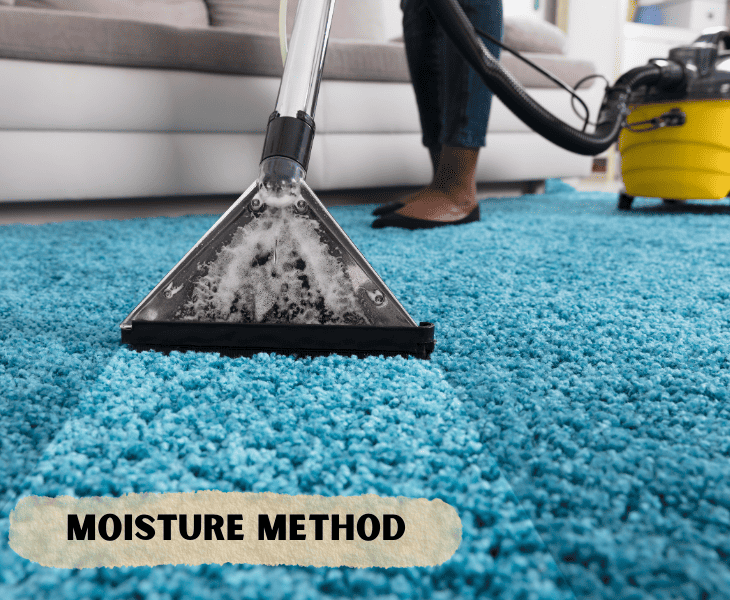 vacuuming with moisture method