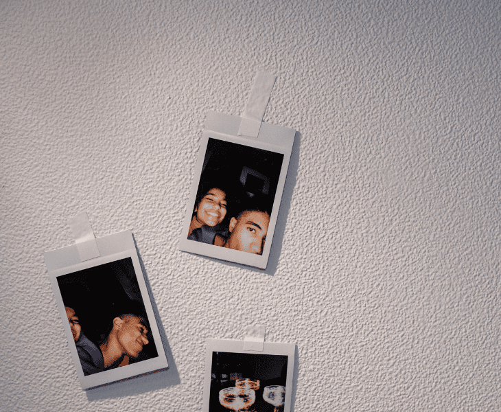 sticking photos