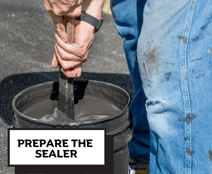 preparing the sealer concrete