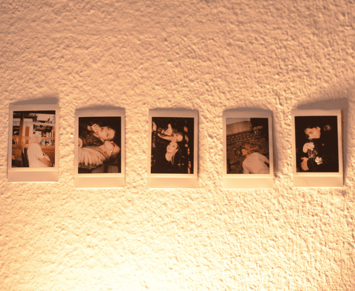 photos sticking on the wall