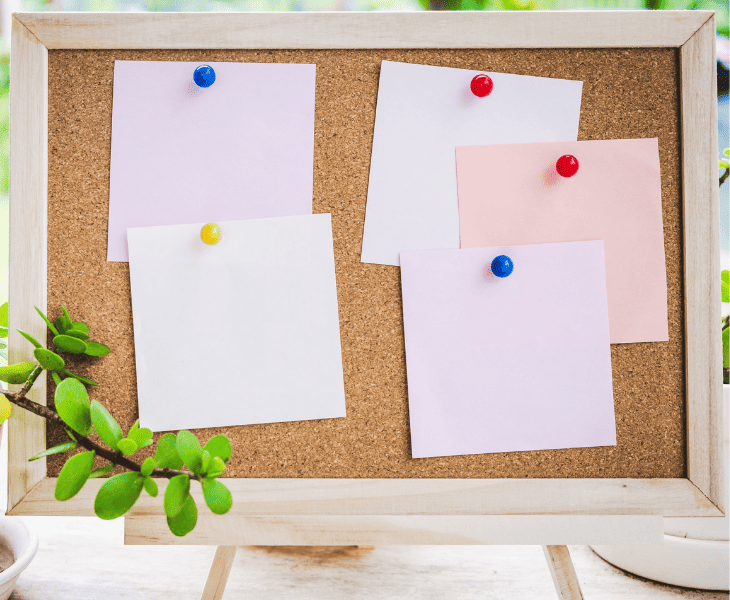 a corkboard