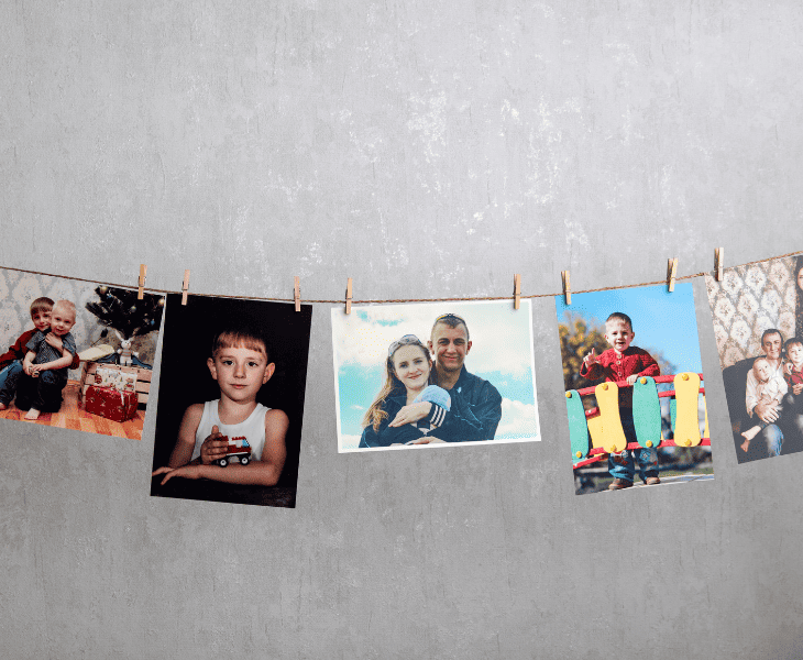 hanging photos