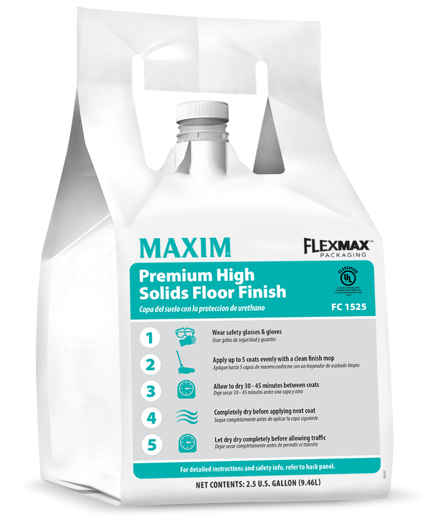 MAXIM Fast Cure Floor Finish product packaging bag