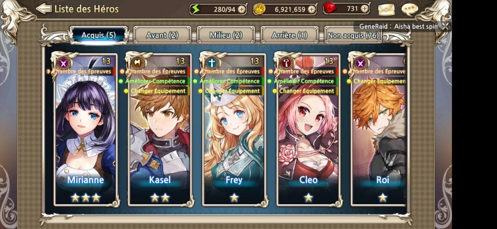 King's Raid Astuces