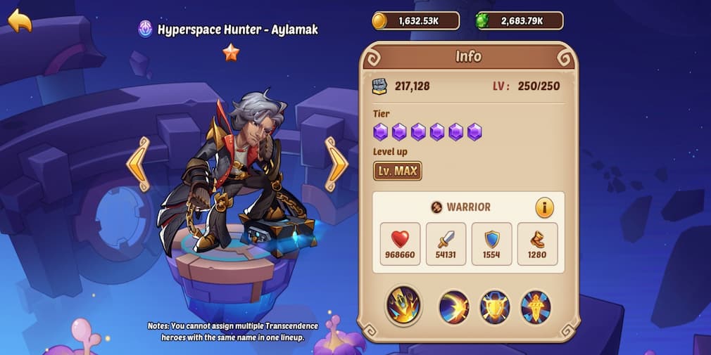meilleur guerrier idle heroes