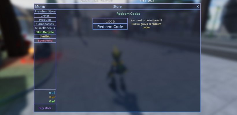 fenêtre de rédemption de code Roblox A Universal Time