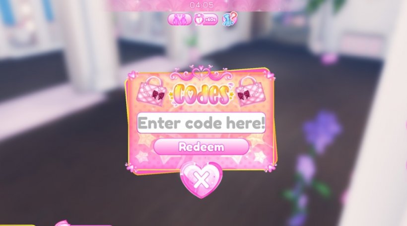 fenêtre de rédemption du code dress to impress de roblox en jeu