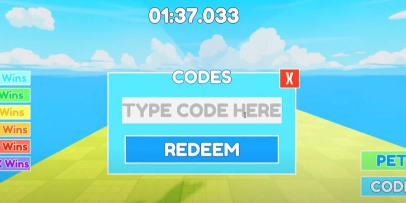 comment échanger des codes dans Race Clicker