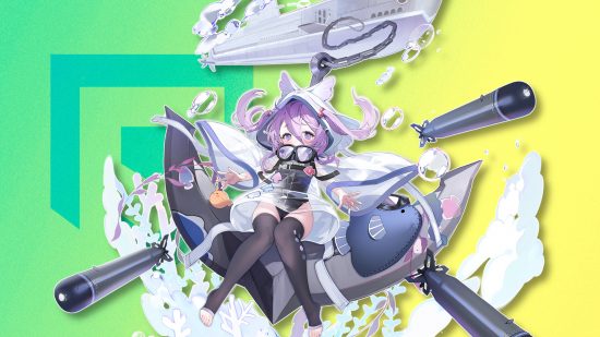 Liste des niveaux d'Azur Lane : illustration de Flasher sur un fond vert-jaune PT