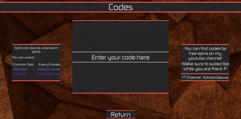 Boîte pour échanger des codes dans Heroes Online