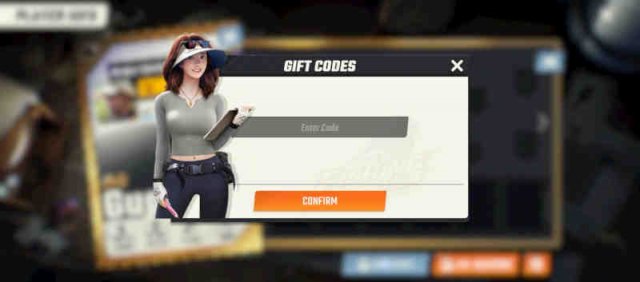 L'image montre un pêcheur à côté d'une zone de saisie pour les codes cadeaux