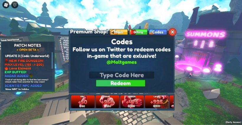 Étapes pour échanger des codes pour Elemental Dungeons