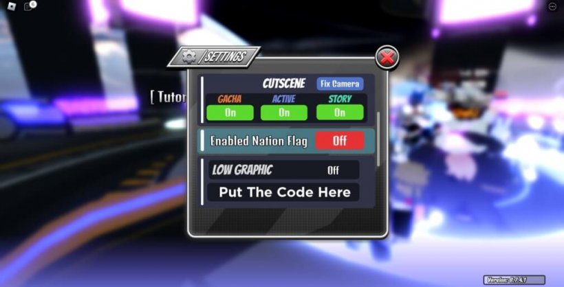 AWTD menu disant 'mettez le code ici'