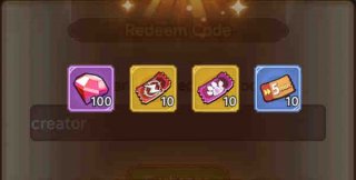 Capture d'écran de Legend of Mushroom montrant divers prix après avoir échangé un code