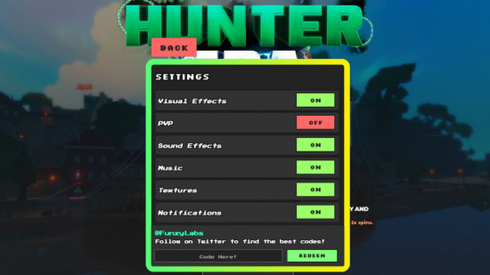 hunter era codes