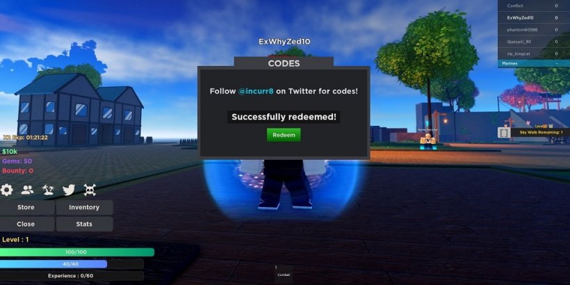 étapes pour utiliser les codes Haze Piece