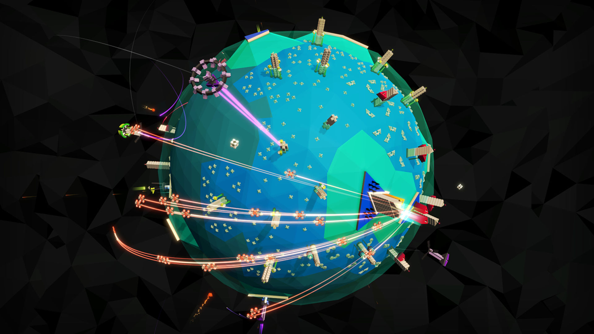 Une planète sous attaque dans Element.