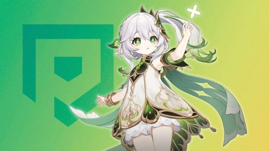 Art de Genshin Impact Nahida sur fond vert