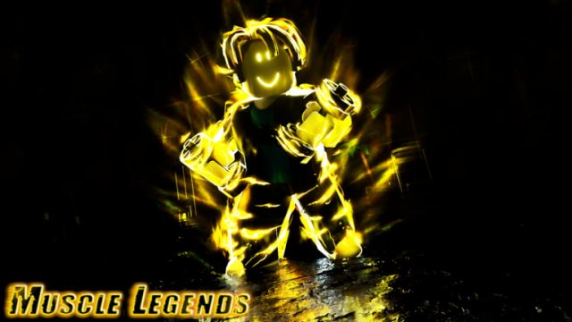 Personnage Roblox jaune soulevant des poids