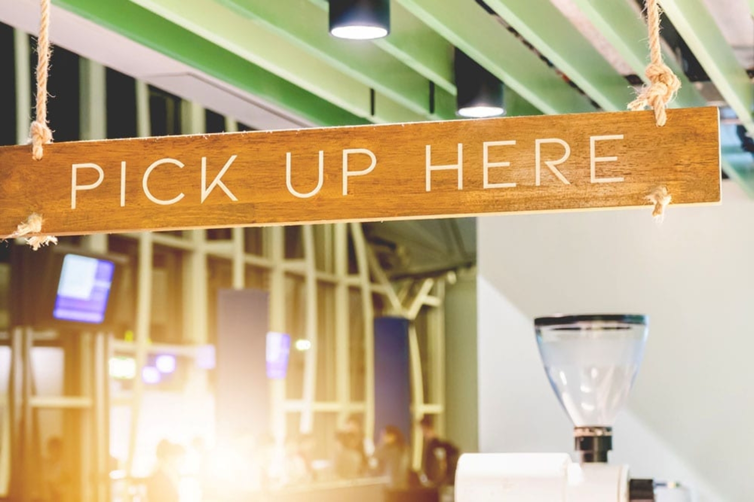 Restaurant Pick Up Here Sign